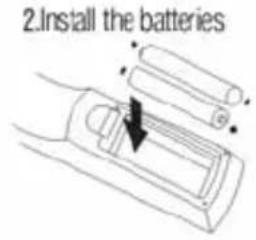 2.Install the batteries