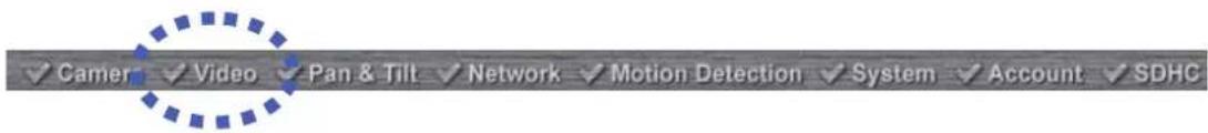 ✓ Camer ✓ Video ✓ Pan & Tilt ✓ Network ✓ Motion Detection ✓ System ✓ Account ✓ SDHC