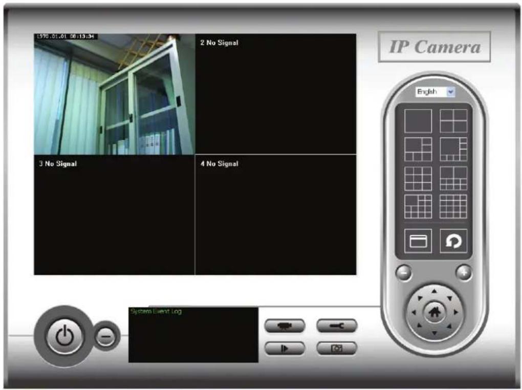 1990.01.01 08:13:34 2 No Signal 3 No Signal 4 No Signal IP Camera English System Event Log