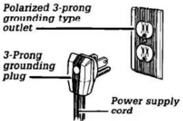 Roper KU1550V - Grounding Instructions - 1