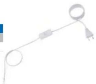 Bachmann 917.169 - Euro supply cable with intermediate switch, PVC, 70°C - 2