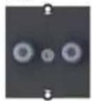 Bachmann 917.169 - Custom module 1 x Cinch stereo Black - 2