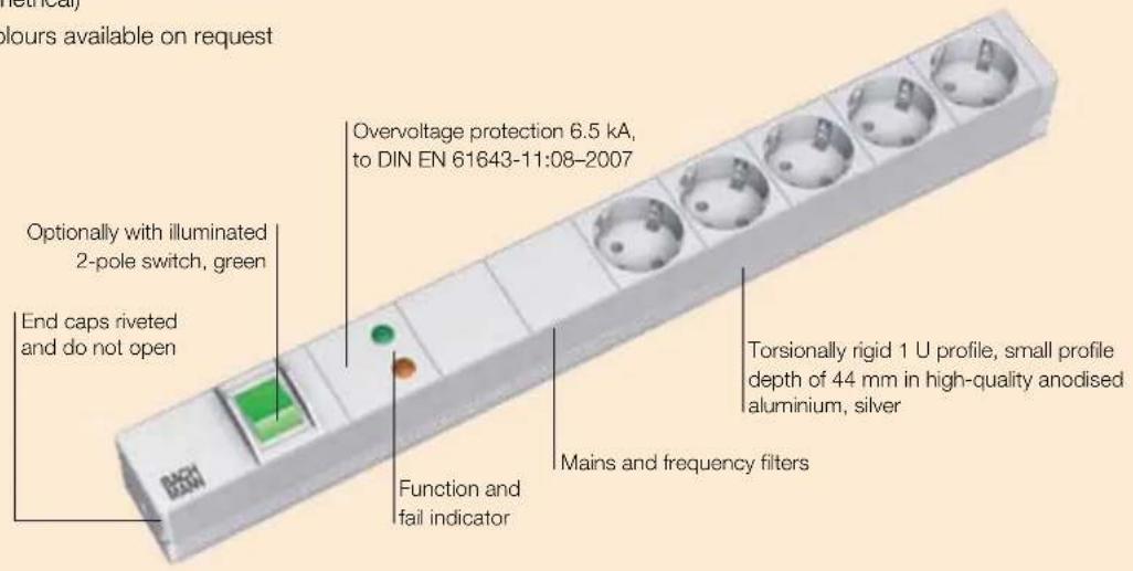 Bachmann 917.169 - 19" IT PDU Basic (230 V / 50 Hz) - 1