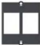 Bachmann 917.169 - 19" custom module panel 1 U Black anodised aluminium - 7