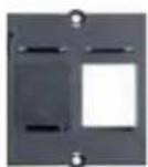 Bachmann 917.169 - 19" custom module panel 1 U Black anodised aluminium - 9