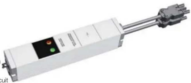 Bachmann 917.169 - Feed module in aluminium profile, 1 U (width 44.5 mm) with protective features and 2 power outlets - 1