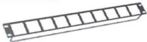 Bachmann 917.169 - 19" custom module panel 1 U Black anodised aluminium - 2