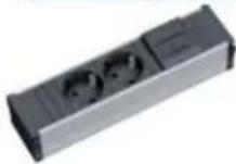 Bachmann 917.169 - 19" custom module panel 1 U Black anodised aluminium - 15