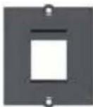 Bachmann 917.169 - 19" custom module panel 1 U Black anodised aluminium - 6