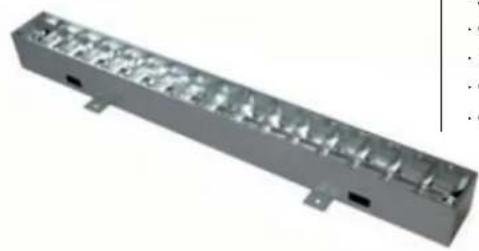 Bachmann 917.169 - SITECO assembly area horizontal mounting lamp Length: 899 mm, width 87 mm (incl. fixing bracket 126 mm) - 1
