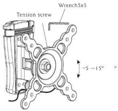 Tension screw Wrench5x5 -5 ~ 15°