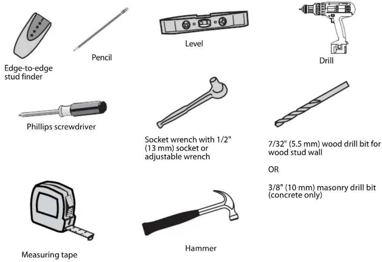 Dynex DX-TVMLPTB03 - Tools needed - 1