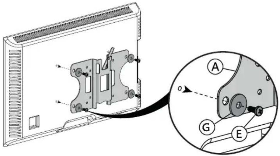Dynex DX-RTVM112 - STEP 8 - Removing the TV from the wall plate and disassembling the wall mount - 4