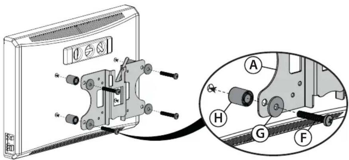 Dynex DX-RTVM112 - STEP 4 - Option 2: Attaching the mounting hardware to TVs with irregular or obstructed backs - 1