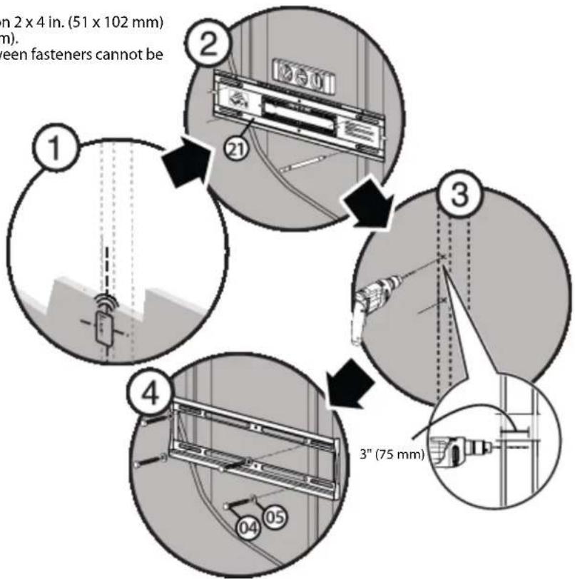 Dynex DX-DRTVL103 - Step 2 - Option 1: Mounting on a wood-stud\* wall - 2