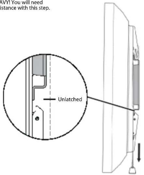 Dynex DX-DRTVL103 - Removing the TV from the wall plate - 2