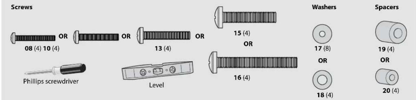 Dynex DX-DRTVL103 - Step 6 - Option 2: Installing for a TV with an irregular or obstructed back - 2