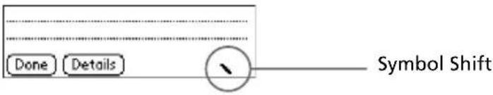 Done Details Symbol Shift