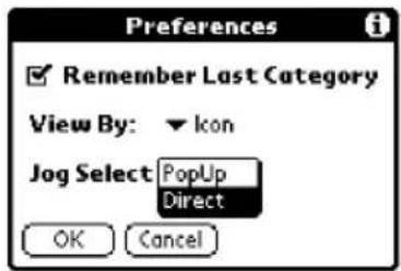 Preferences Remember Last Category View By: ▼ Icon Jog Select PopUp Direct OK Cancel