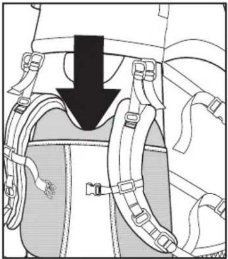 Kelty Squall - Benefits of wearing the belt high on the waist: - 2