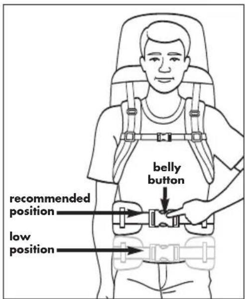 belly button recommended position low position