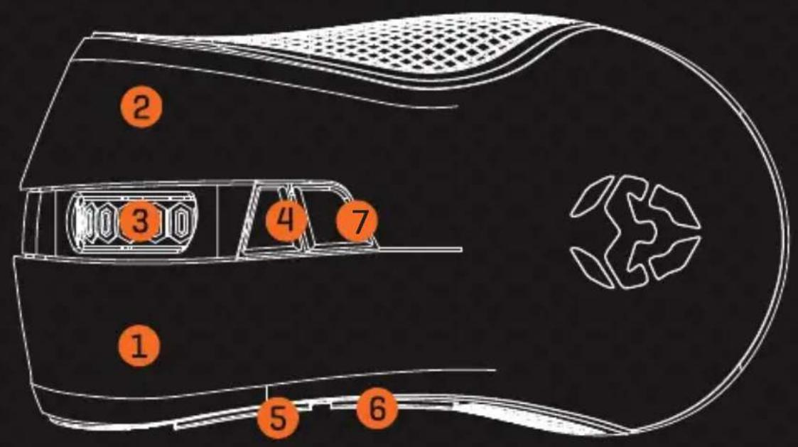 Technical diagram of a vehicle interior with numbered components, likely for road or navigation instructions.