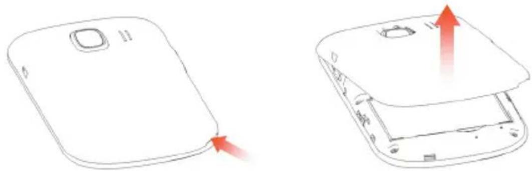 ZTE Tureis - Installing the SIM/microSD Card and Battery - 1