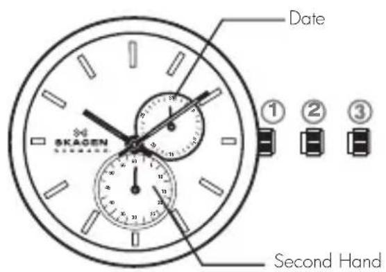 Skagen Ditte - STANDARD DIAL INSTRUCTIONS - 1