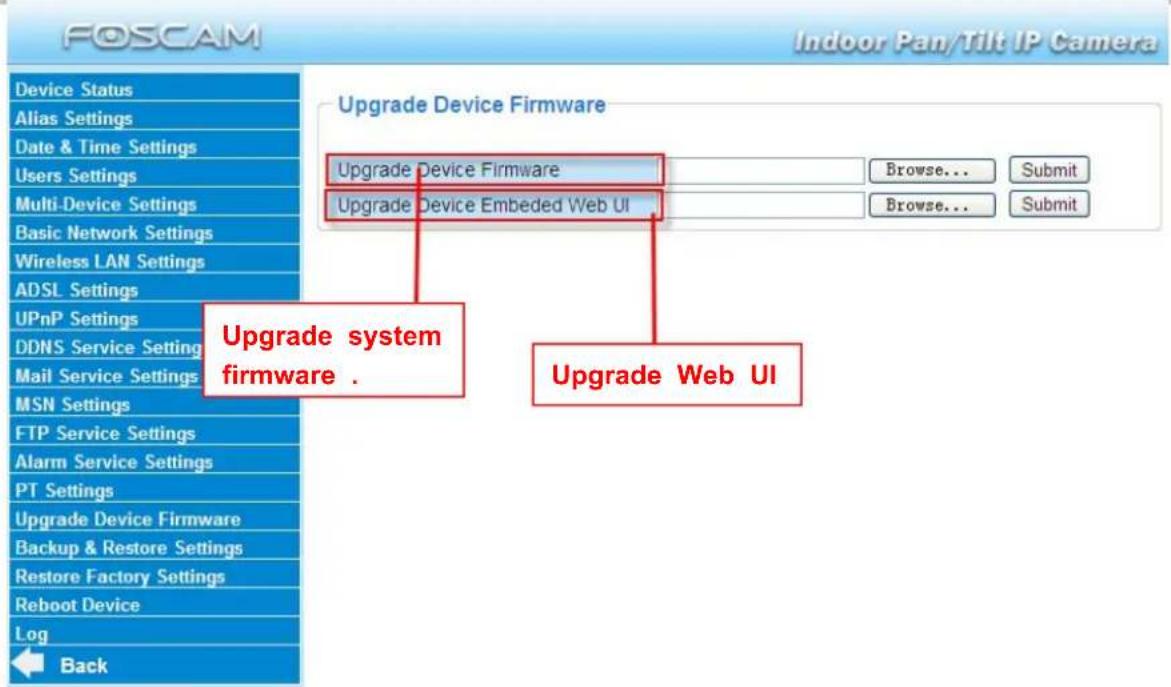 FOSCAM FI8918E - Upgrade Device Firmware - 1