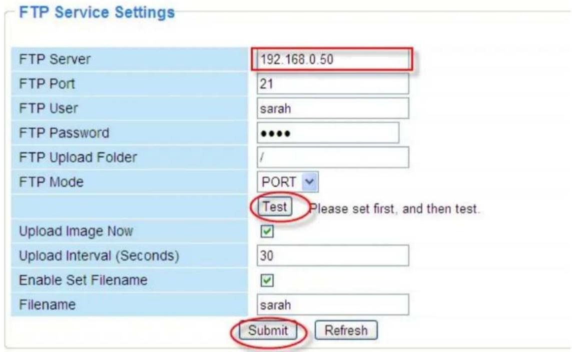 FOSCAM FI8918E - FTP Service Settings - 1