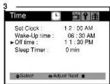 DAEWOO DTQ-19V5FC - Setting the Off Time - 3