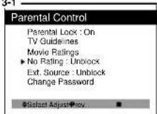 DAEWOO DTQ-19V5FC - Description of Parental Control Settings - 5
