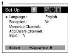 DAEWOO DTQ-19V5FC - Changing the TV's Input - 1