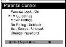 DAEWOO DTQ-19U1FC - Description of Parental Control Settings - 1