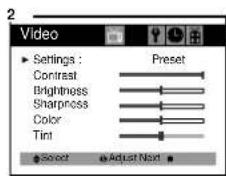 DAEWOO DTQ-19U1FC - Adjusting Video Settings - 2