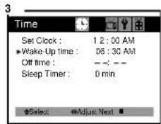 DAEWOO DTQ-19U1FC - Settings the Wake-Up Time - 3