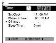 DAEWOO DTQ-13V4FC - Setting the Off Time - 2