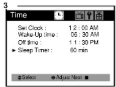 DAEWOO DTQ-13V4FC - Setting the Sleep Timer - 3