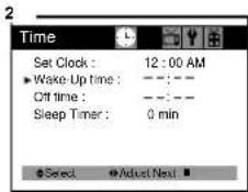 DAEWOO DTQ-13U1FC - Settings the Wake-Up Time - 2
