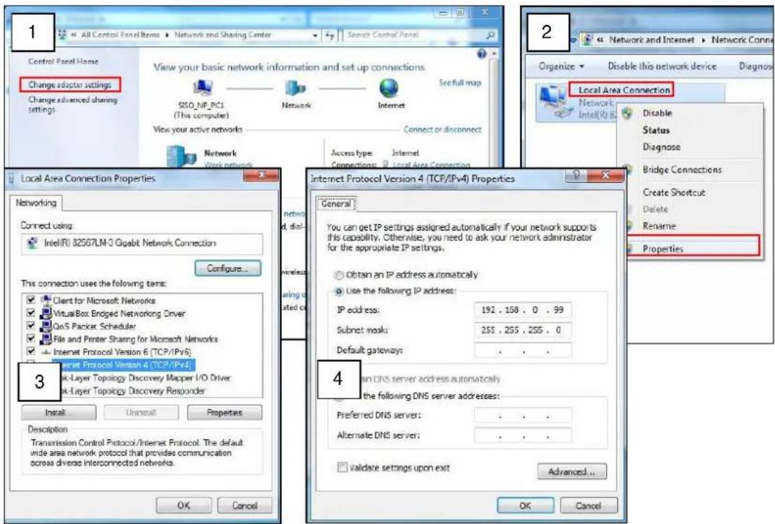 1 All Control Panel Items ▶ Network and Sharing Center ▶ Search Control Panel Control Panel Home Change adapter settings Change advanced sharing settings: View your basic network information and set up connections S50_NF_PCI (This computer) Network Internet See full map View your active networks Con…
