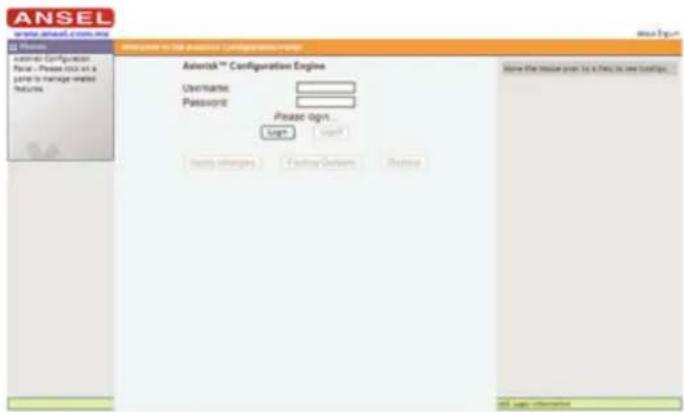 ANSEL www.ansel.com.sg Login to the provider's Configuration Manager Asterisk™ Configuration Engine Username: Password: Please sign... Log# Login Add any attempts Finish your password Browse Save the license grant to a free file or new location. All page alternative