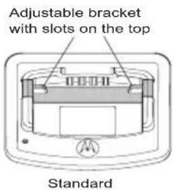 Adjustable bracket with slots on the top Standard