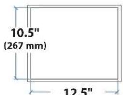 10.5" (267 mm) 12.5"
