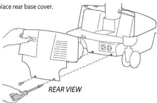 place rear base cover. REAR VIEW