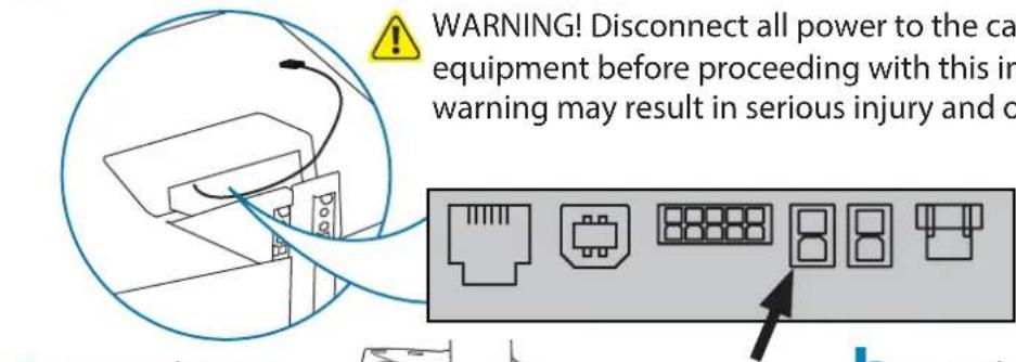 WARNING! Disconnect all power to the ca equipment before proceeding with this in warning may result in serious injury and o