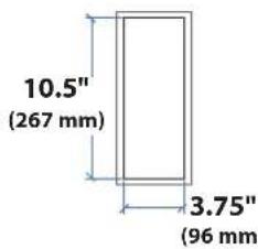 10.5" (267 mm) 3.75" (96 mm)