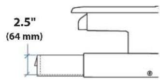 2.5" (64 mm)