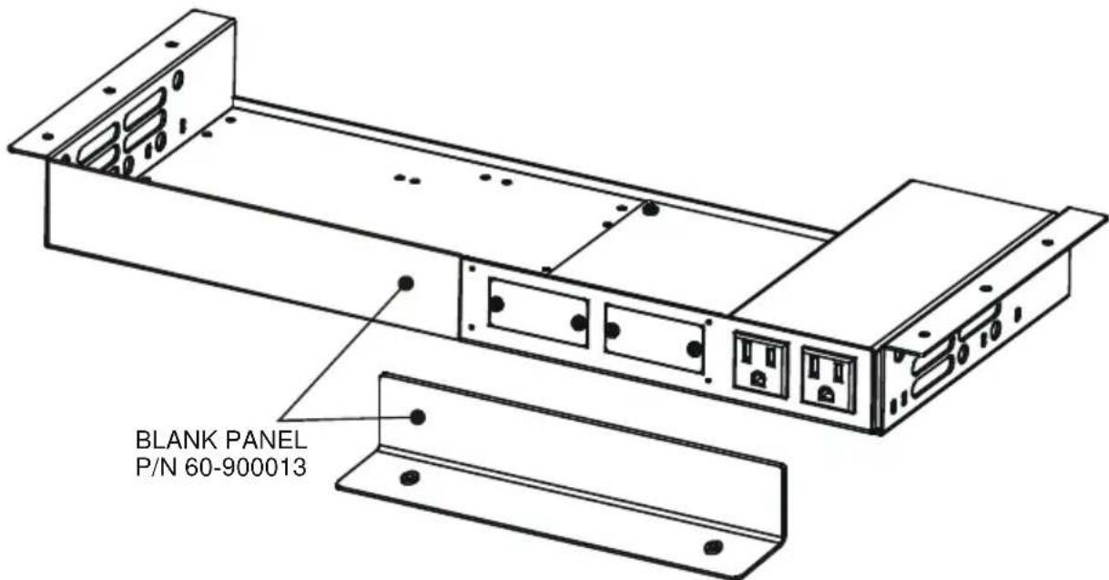 Kramer RK-1UTB - Connecting a Blank Panel to the RK-1UTB - 1