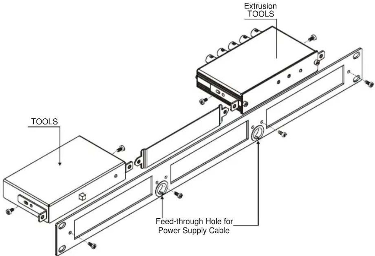 Extrusion TOOLS TOOLS Feed-through Hole for Power Supply Cable