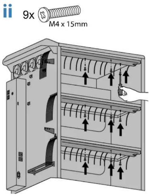 Ergotron 97-939 - Route ethernet cables through side channels and attach cable trays. - 2